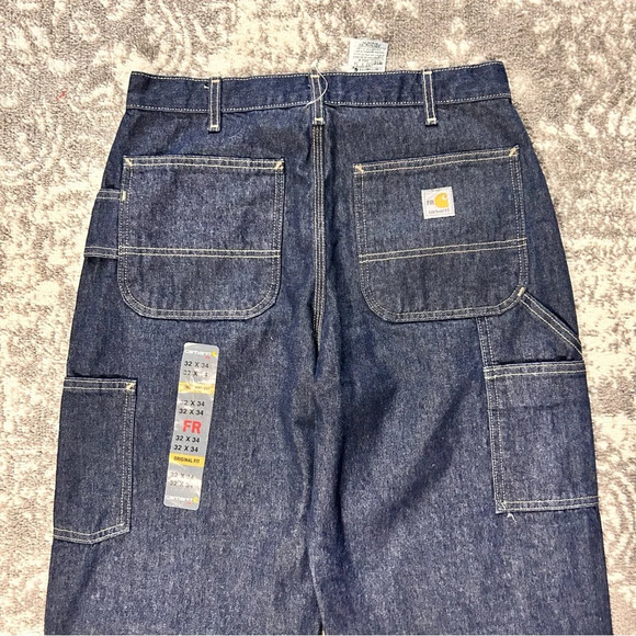 Carhartt Men's Flame Resistant Denim Dungaree New 32x34 - Picture 7 of 7